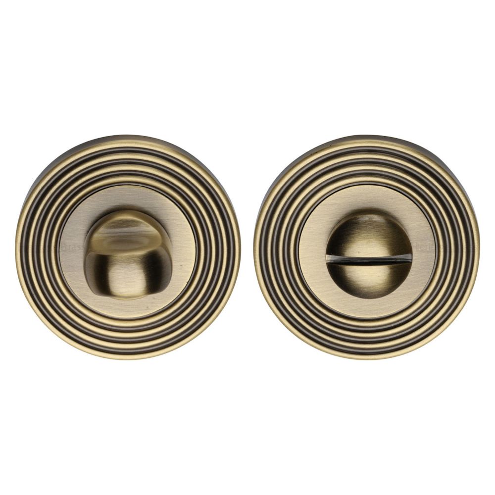 High quality image of Heritage Brass - Thumbturn & Emergency Release Antique Brass Finish | Sku. rr4049-at | Trade Door Handles, Kendal.