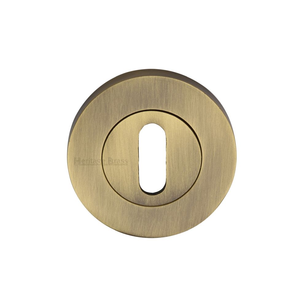 This is an image of a Heritage Brass - Key Escutcheon Antique Brass Finish, rs2000-at that is available to order from Trade Door Handles in Kendal.