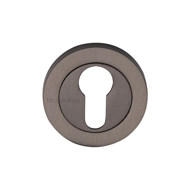 This is an image of a Heritage Brass - Euro Profile Cylinder Escutcheon Matt Bronze Finish, rs2004-mb that is available to order from Trade Door Handles in Kendal.