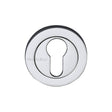 This is an image of a Heritage Brass - Euro Profile Cylinder Escutcheon Polished Chrome Finish, rs2004-pc that is available to order from Trade Door Handles in Kendal.