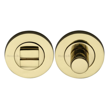 This is an image of a Heritage Brass - Thumbturn & Emergency Release Polished Brass Finish, rs2030-pb that is available to order from Trade Door Handles in Kendal.