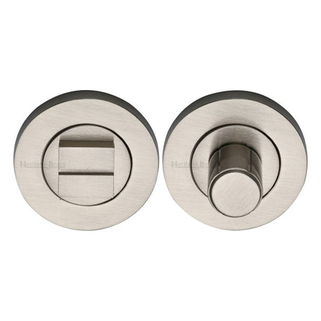 This is an image of a Heritage Brass - Thumbturn & Emergency Release Satin Nickel Finish, rs2030-sn that is available to order from Trade Door Handles in Kendal.