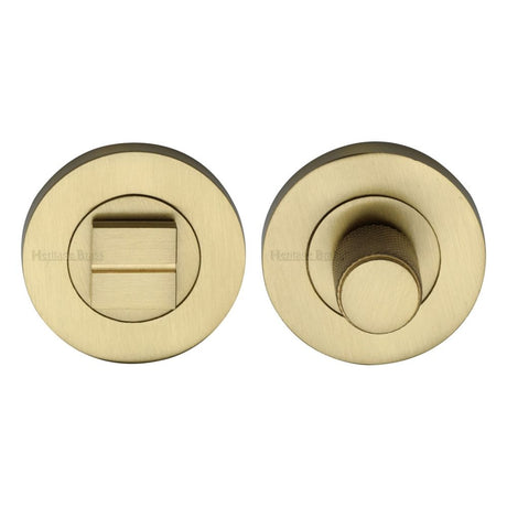 This is an image of a Heritage Brass - Thumbturn & Emergency Release Satin Brass Finish, rs2030k-sb that is available to order from Trade Door Handles in Kendal.