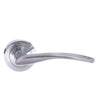 High quality image of STATUS Arizona Lever on Round Rose - Satin Chrome | Sku. s22rsc | available to order from Trade Door Handles in Kendal.