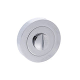 This is an image of STATUS WC Turn and Release on Round Rose - Polished Chrome available to order from Trade Door Handles.