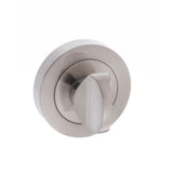 This is an image of STATUS WC Turn and Release on Round Rose - Satin Nickel available to order from Trade Door Handles.