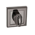 This is an image of STATUS WC Turn and Release on Square Rose - Black Nickel available to order from Trade Door Handles.