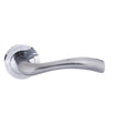 High quality image of STATUS Texas Lever on Round Rose - Satin Chrome | Sku. s35rsc | available to order from Trade Door Handles in Kendal.