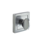 This is an image of STATUS WC Turn and Release on S4 Square Rose - Satin Chrome available to order from Trade Door Handles.