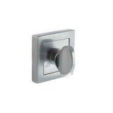 This is an image of STATUS WC Turn and Release on S4 Square Rose - Satin Chrome available to order from Trade Door Handles.