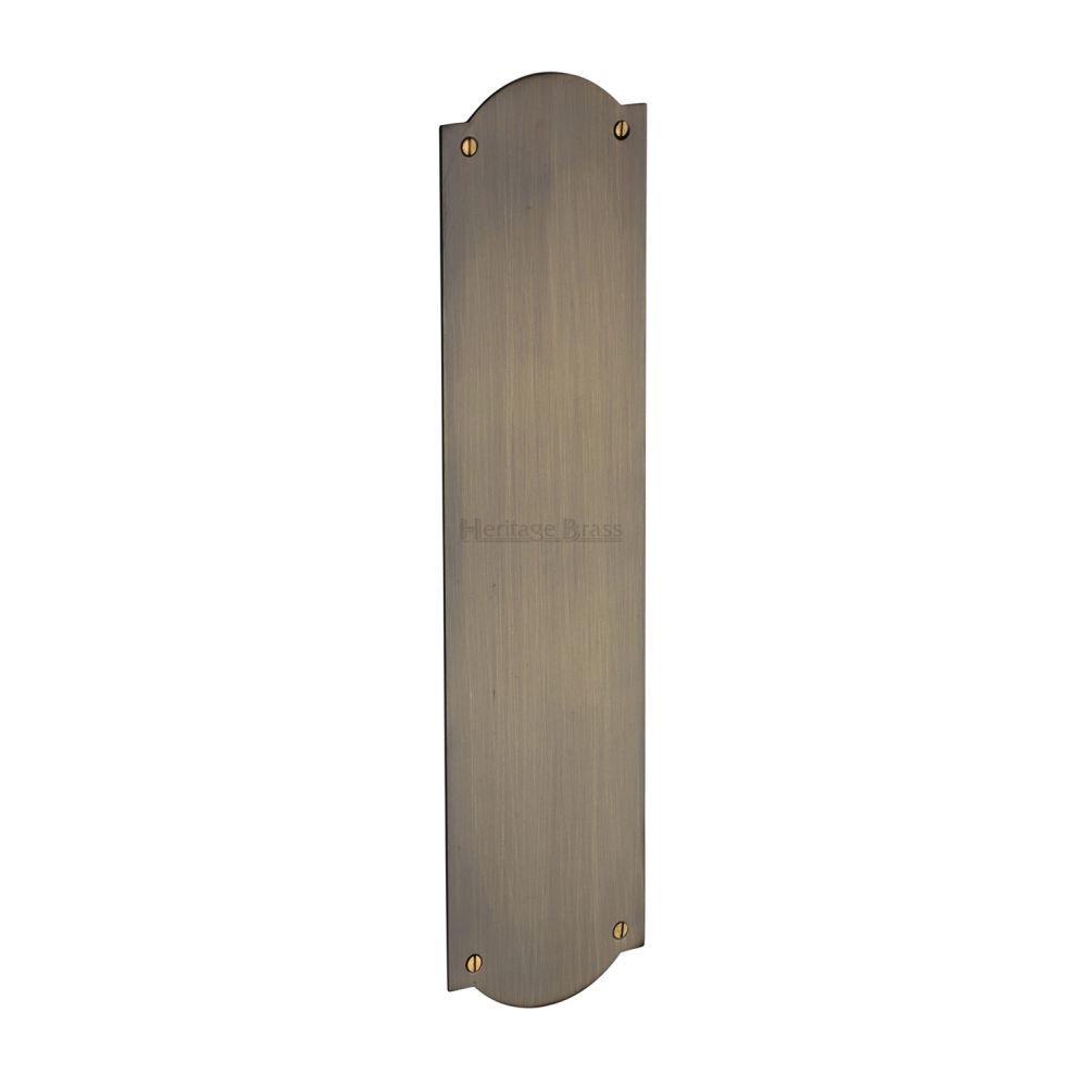 This is an image of a Heritage Brass - Fingerplate 305 x 77mm - Antique Brass Finish, s640-at that is available to order from Trade Door Handles in Kendal.