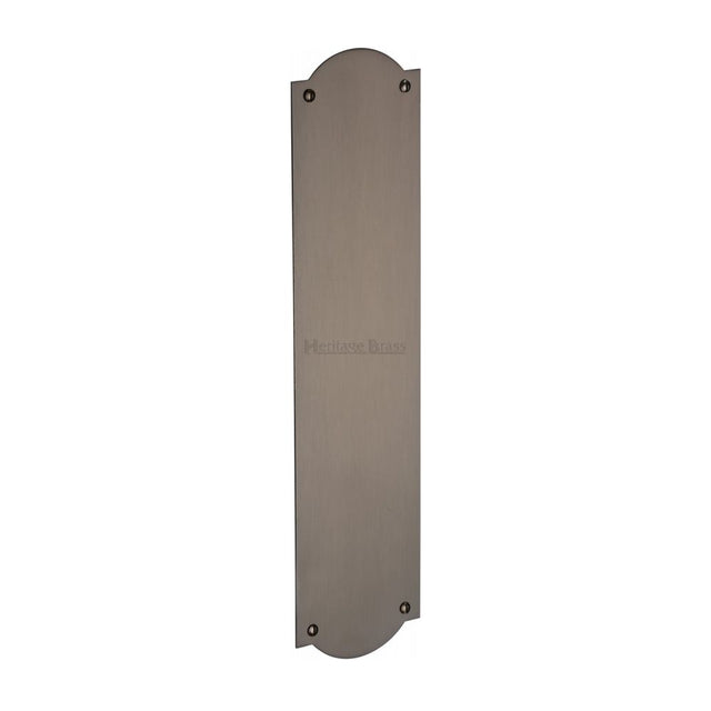 This is an image of a Heritage Brass - Fingerplate 305 x 77mm - Matt Bronze Finish, s640-mb that is available to order from Trade Door Handles in Kendal.