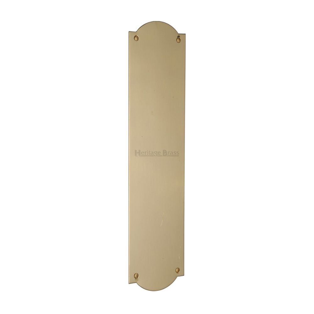 This is an image of a Heritage Brass - Fingerplate 305 x 77mm - Polished Brass Finish, s640-pb that is available to order from Trade Door Handles in Kendal.