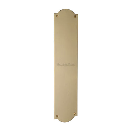 This is an image of a Heritage Brass - Fingerplate 305 x 77mm - Polished Brass Finish, s640-pb that is available to order from Trade Door Handles in Kendal.