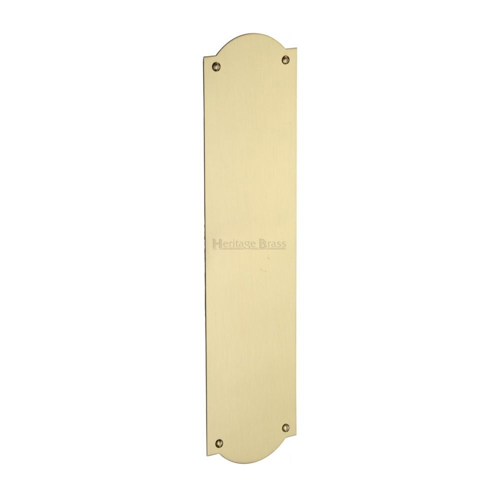 This is an image of a Heritage Brass - Fingerplate 305 x 77mm - Satin Brass Finish, s640-sb that is available to order from Trade Door Handles in Kendal.