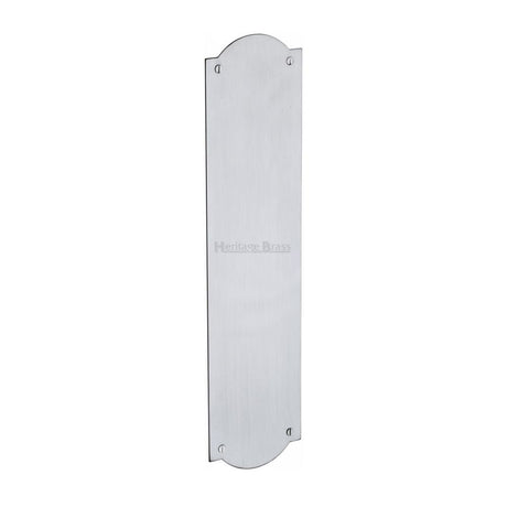 This is an image of a Heritage Brass - Fingerplate 305 x 77mm - Satin Chrome Finish, s640-sc that is available to order from Trade Door Handles in Kendal.