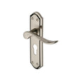 This is an image of a Heritage Brass - Door Handle for Euro Profile Plate Sandown Design Mercury Finis, san1448-mc that is available to order from Trade Door Handles in Kendal.