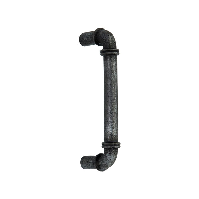 This is an image of Spira Brass - Ribbed Cabinet Pull 4" Pewter   available to order from trade door handles, quick delivery and discounted prices.