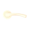 This is an image of Spira Brass - Mercury Lever Door Handle Ivory   available to order from trade door handles, quick delivery and discounted prices.