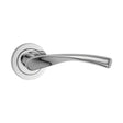 This is an image of Spira Brass - Mercury Lever Door Handle Polished Chrome   available to order from trade door handles, quick delivery and discounted prices.