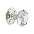 This is an image of Spira Brass - Octagonal Mortice Door Knobs Polished Nickel   available to order from trade door handles, quick delivery and discounted prices.