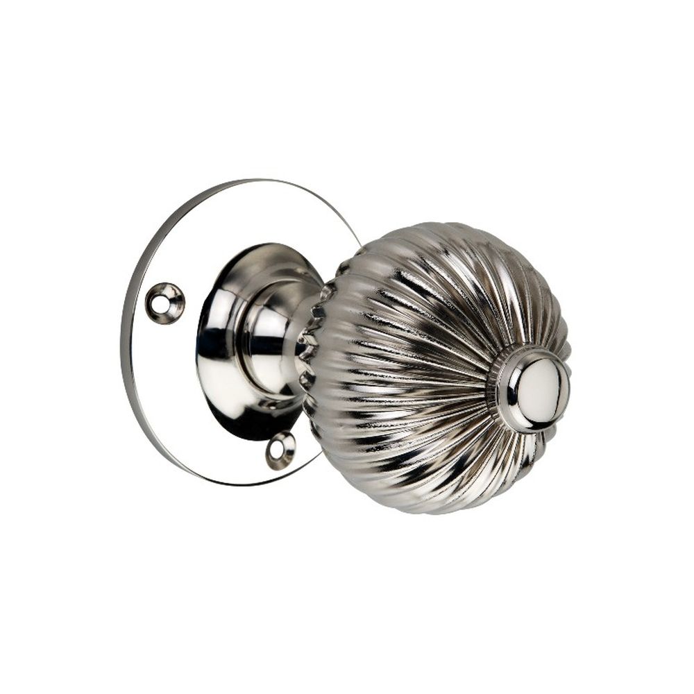 This is an image of Spira Brass - Regency Mortice Door Knob Polished Nickel   available to order from trade door handles, quick delivery and discounted prices.