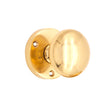 This is an image of Spira Brass - Victorian Door Knob Polished Brass   available to order from trade door handles, quick delivery and discounted prices.