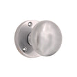 This is an image of Spira Brass - Victorian Door Knob Satin Chrome   available to order from trade door handles, quick delivery and discounted prices.