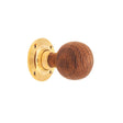 This is an image of Spira Brass - Rosewood Beehive Rim/Mortice Door Knob Polished Brass   available to order from trade door handles, quick delivery and discounted prices.