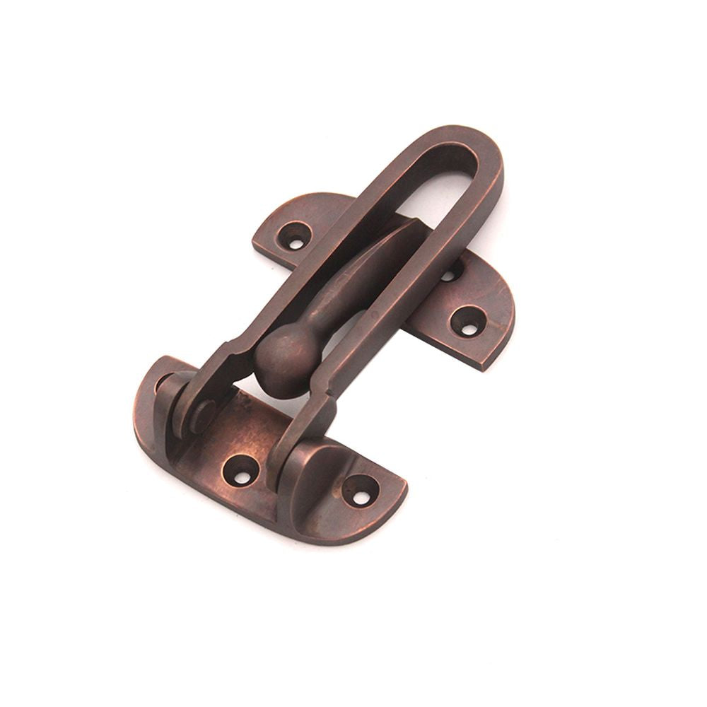 This is an image of Spira Brass - Brass Door Guard 105mm Aged Bronze   available to order from trade door handles, quick delivery and discounted prices.