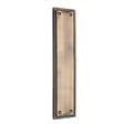 This is an image of Spira Brass - Georgian Finger Plate 285mm Antique Brass   available to order from trade door handles, quick delivery and discounted prices.