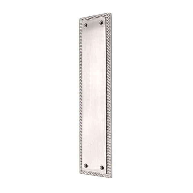 This is an image of Spira Brass - Georgian Finger Plate 285mm Polished Chrome   available to order from trade door handles, quick delivery and discounted prices.