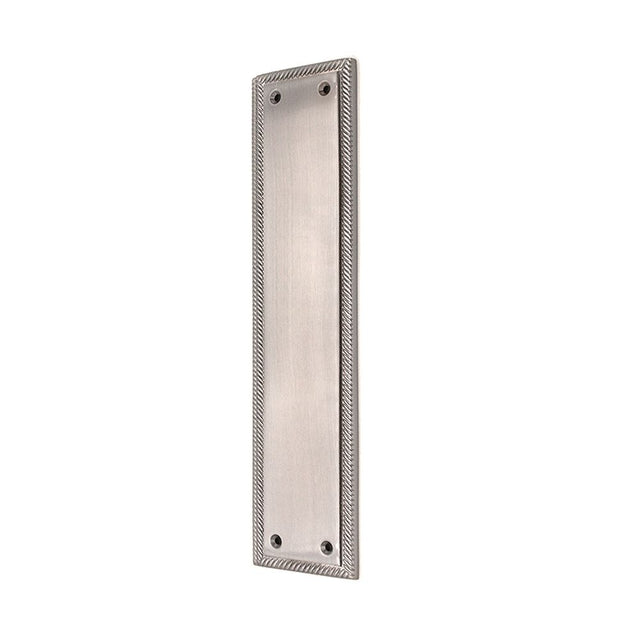 This is an image of Spira Brass - Georgian Finger Plate 285mm Satin Chrome   available to order from trade door handles, quick delivery and discounted prices.