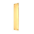 This is an image of Spira Brass - Victorian Finger Plate 275mm Polished Brass   available to order from trade door handles, quick delivery and discounted prices.