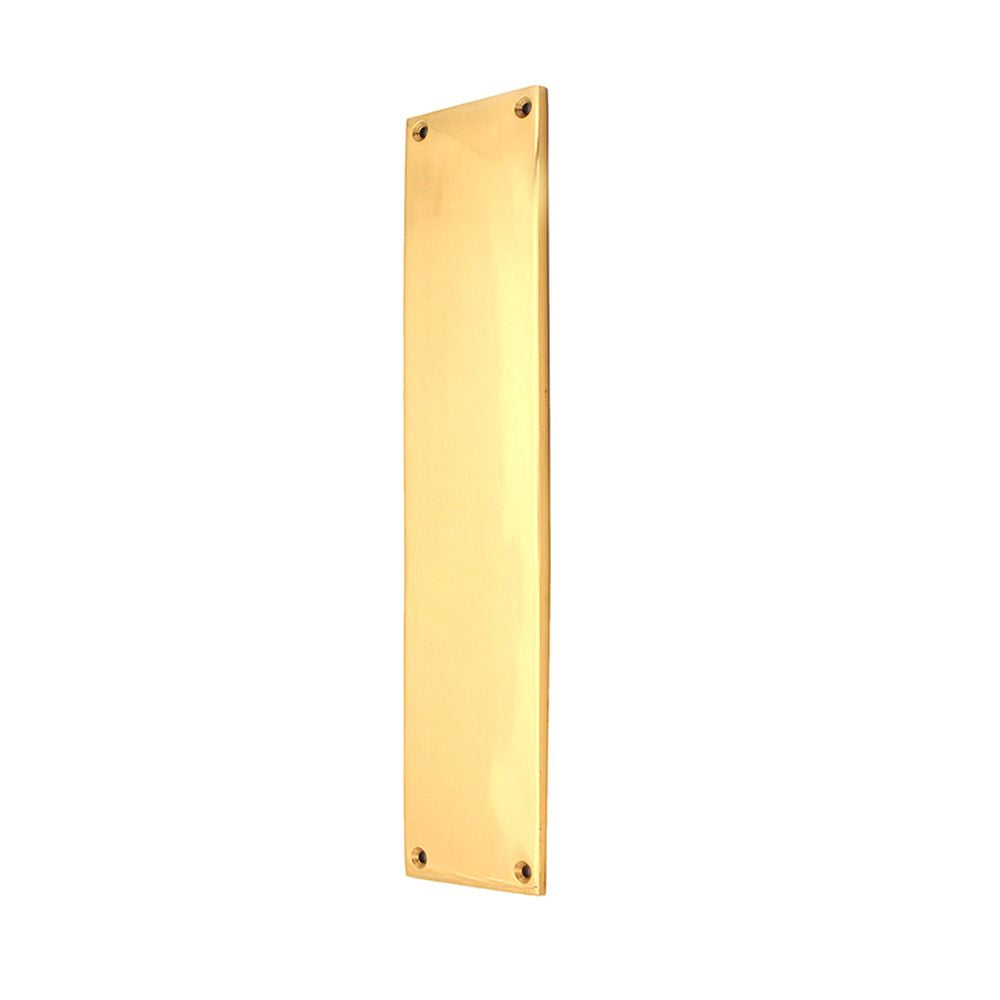 This is an image of Spira Brass - Victorian Finger Plate 275mm Polished Brass   available to order from trade door handles, quick delivery and discounted prices.