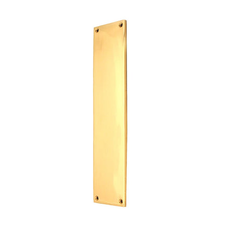 This is an image of Spira Brass - Victorian Finger Plate 275mm Polished Brass   available to order from trade door handles, quick delivery and discounted prices.