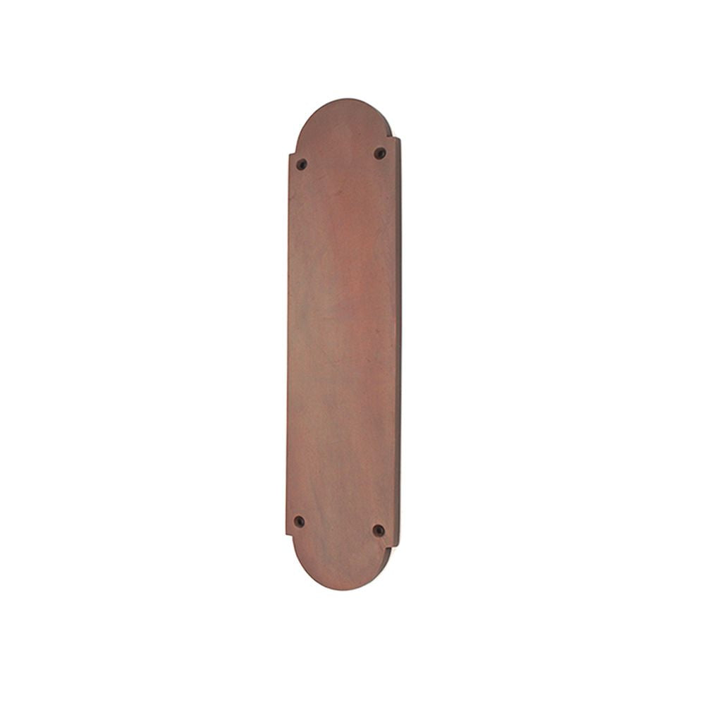 This is an image of Spira Brass - Victorian Half Round Finger Plate 300mm Aged  Bronze   available to order from trade door handles, quick delivery and discounted prices.