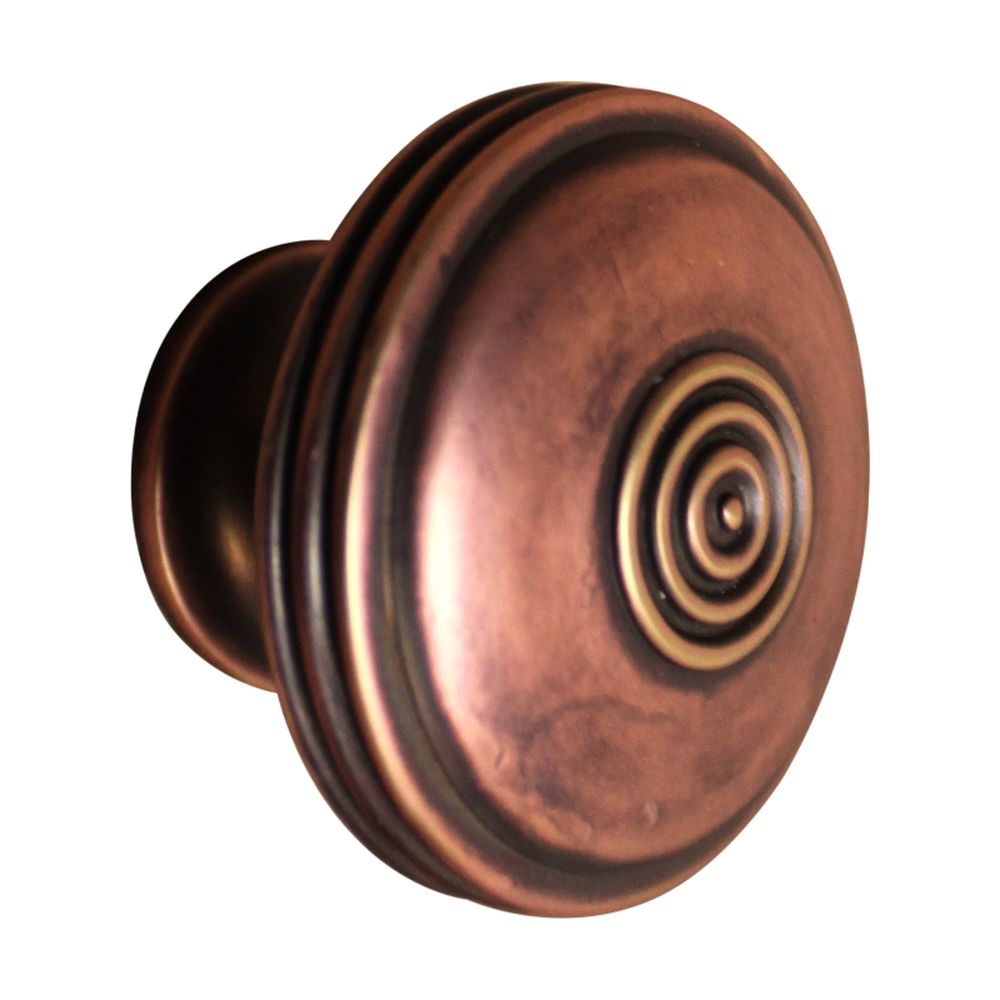 This is an image of Spira Brass - Bloxwich Large 40mm Cupboard Knob Aged Bronze   available to order from trade door handles, quick delivery and discounted prices.