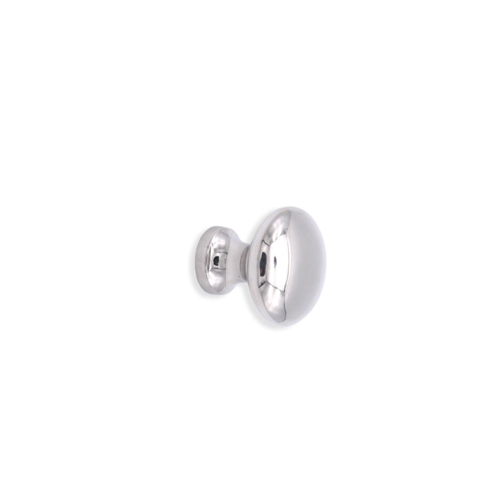 This is an image of Spira Brass - Mushroom 25mm Cupboard Knob Polished Nickel   available to order from trade door handles, quick delivery and discounted prices.