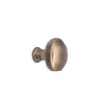 This is an image of Spira Brass - Mushroom 32mm Cupboard Knob Antique   available to order from trade door handles, quick delivery and discounted prices.