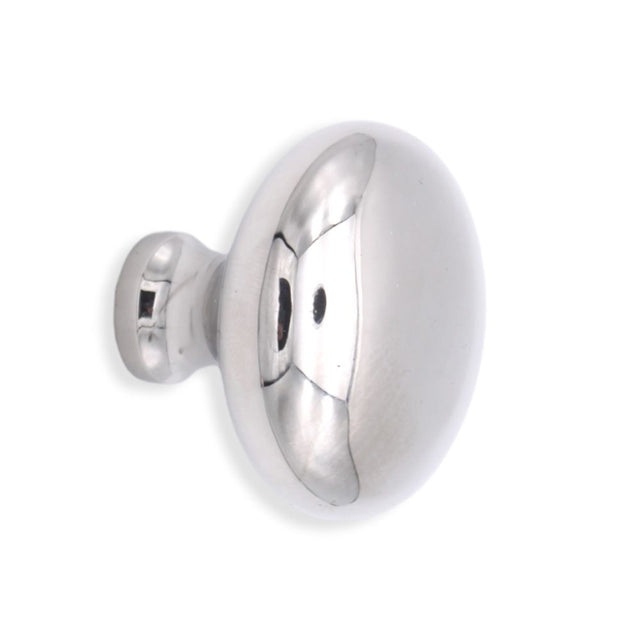 This is an image of Spira Brass - Mushroom 38mm Cupboard Knob Polished Nickel   available to order from trade door handles, quick delivery and discounted prices.