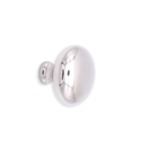 This is an image of Spira Brass - Mushroom 32mm Cupboard Knob Polished Nickel   available to order from trade door handles, quick delivery and discounted prices.