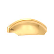 This is an image of Spira Brass - Tulip Cup Drawer Pull Polished Brass   available to order from trade door handles, quick delivery and discounted prices.