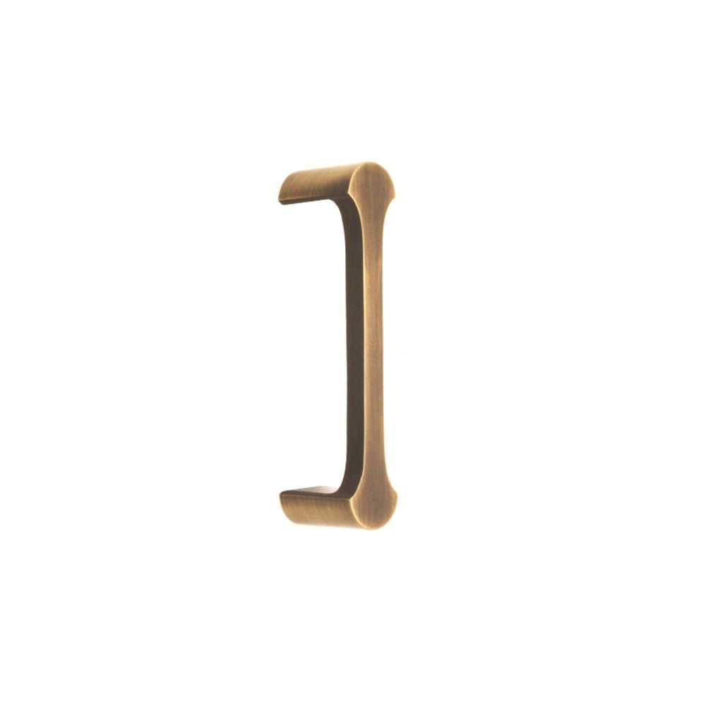 This is an image of Spira Brass - Tulip Pull Handle 115mm Antique Brass   available to order from trade door handles, quick delivery and discounted prices.