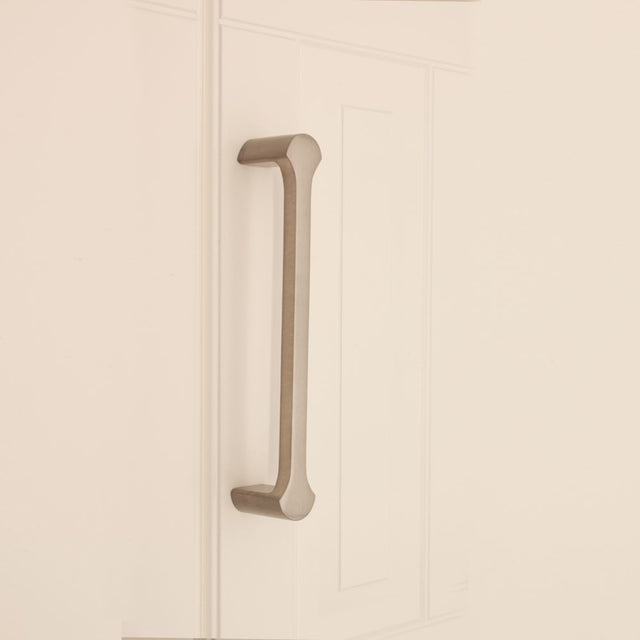 This is an image of Spira Brass - Tulip Pull Handle 165mm Satin Nickel   available to order from trade door handles, quick delivery and discounted prices.