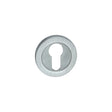 This is an image of Spira Brass - Euro Profile Escutcheon Satin Chrome   available to order from trade door handles, quick delivery and discounted prices.