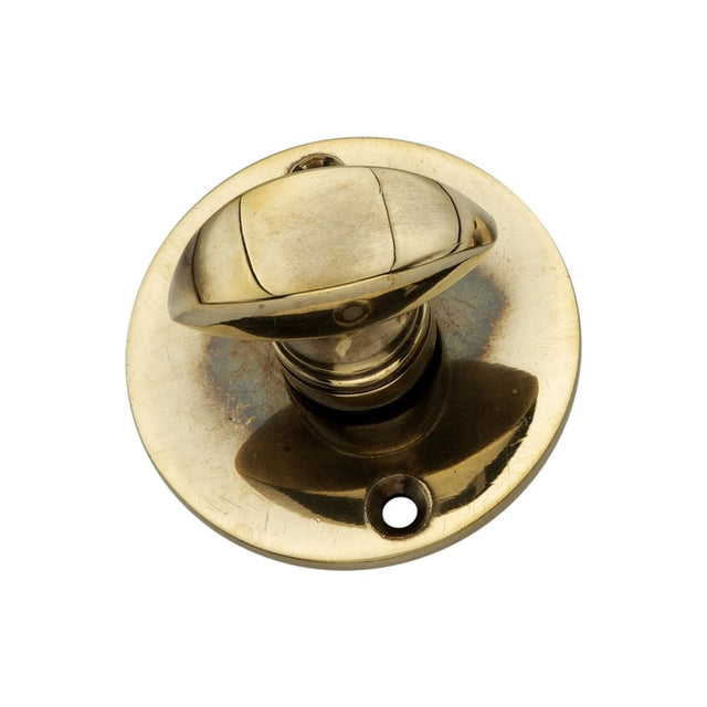 This is an image of Spira Brass - Lady Turn & Release Aged Brass   available to order from trade door handles, quick delivery and discounted prices.