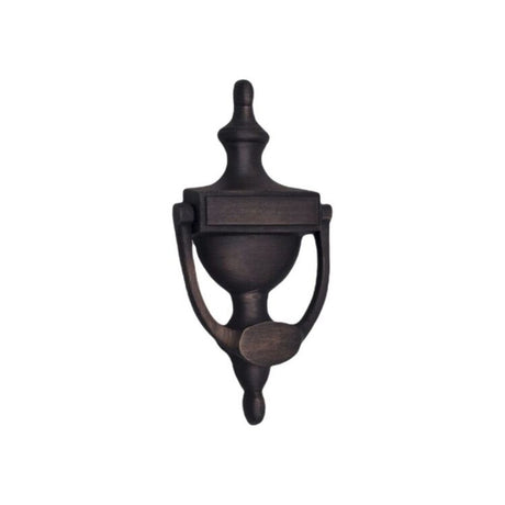 This is an image of Spira Brass - Victorian Door Knocker 150mm Aged Bronze   available to order from trade door handles, quick delivery and discounted prices.