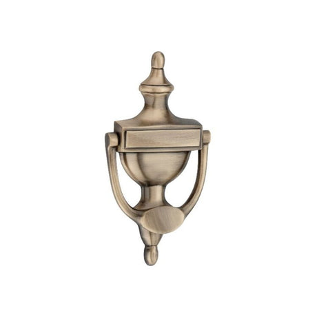 This is an image of Spira Brass - Victorian Door Knocker 150mm Antique Brass   available to order from trade door handles, quick delivery and discounted prices.