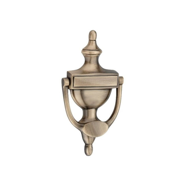 This is an image of Spira Brass - Victorian Door Knocker 150mm Antique Brass   available to order from trade door handles, quick delivery and discounted prices.